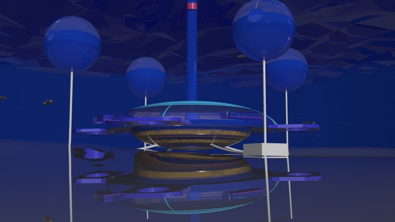 Sub Marine Observatory Aquarium - Concept 3D model_9