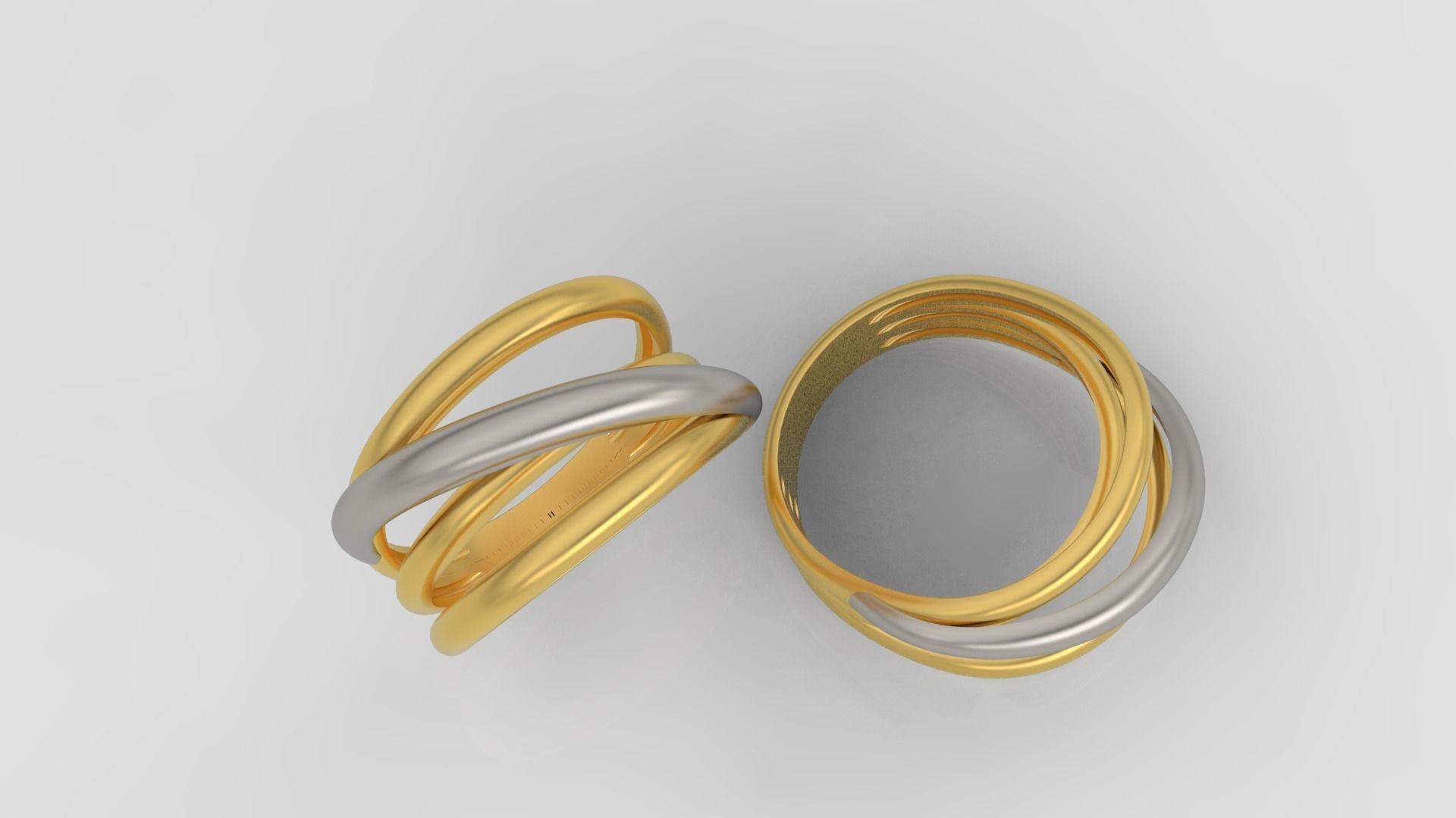 Ring and Earrings jewelry set 3d print model A39 3D print model_4