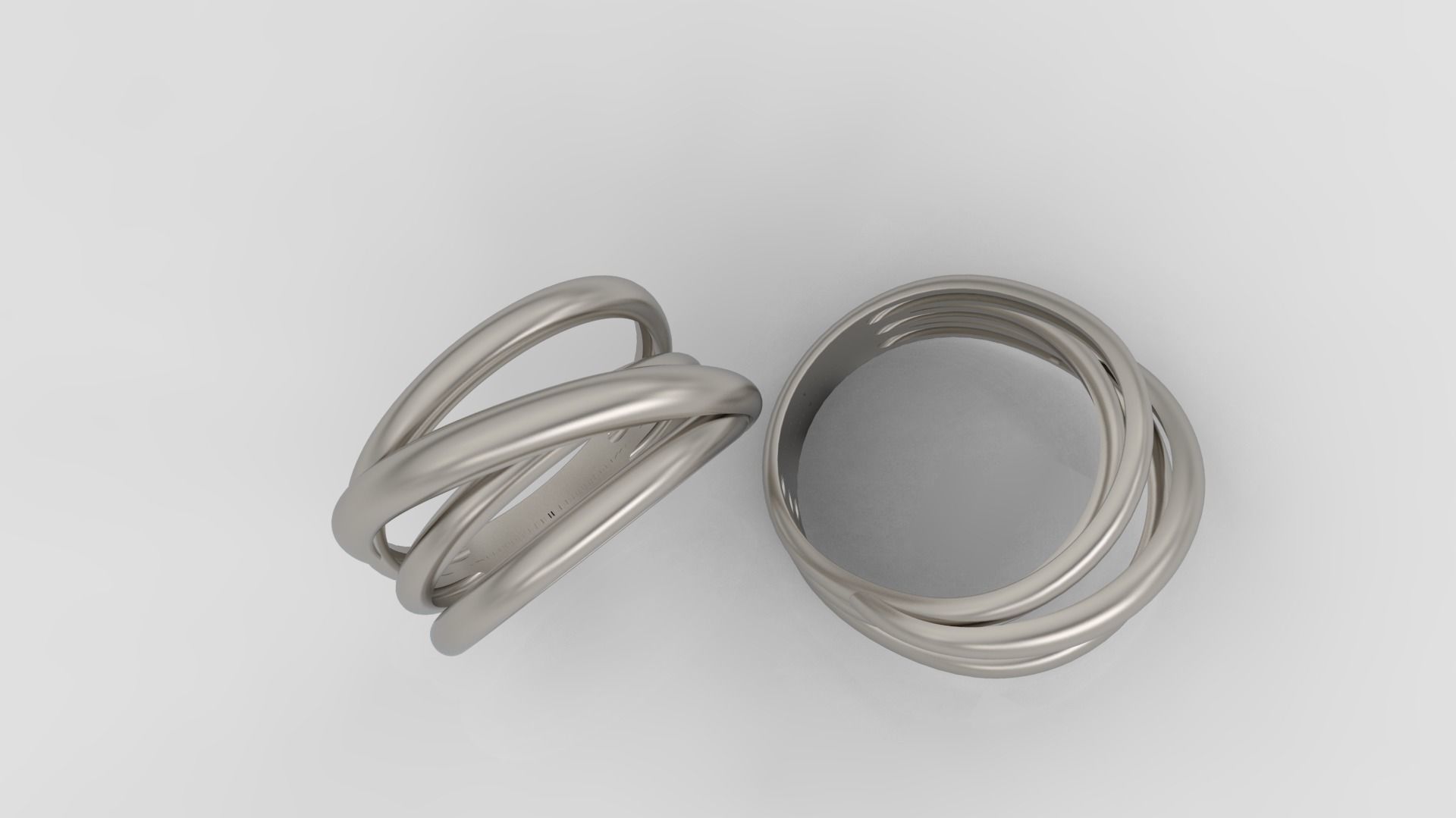 Ring and Earrings jewelry set 3d print model A39 3D print model_5