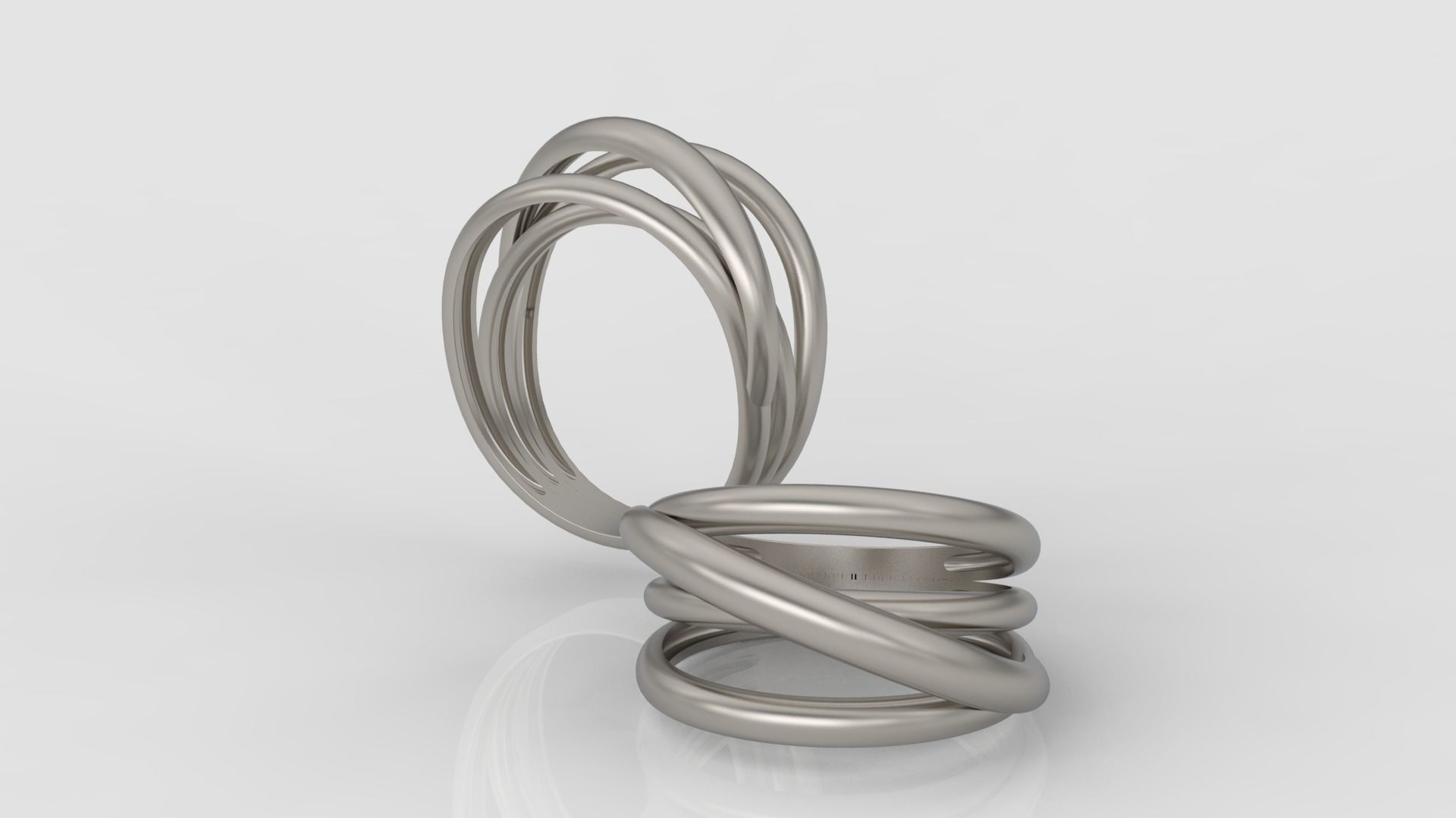 Ring and Earrings jewelry set 3d print model A39 3D print model_3