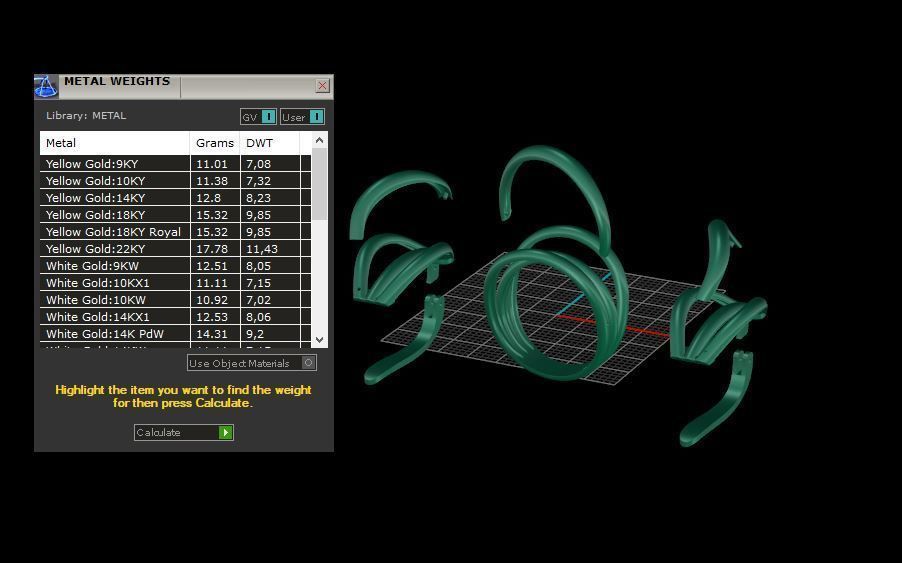 Ring and Earrings jewelry set 3d print model A39 3D print model_9