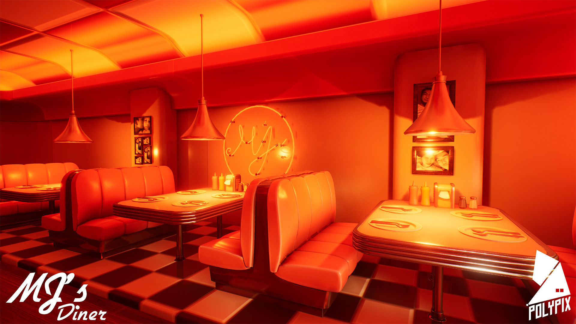 Stylized Diner Low-poly 3D model_4
