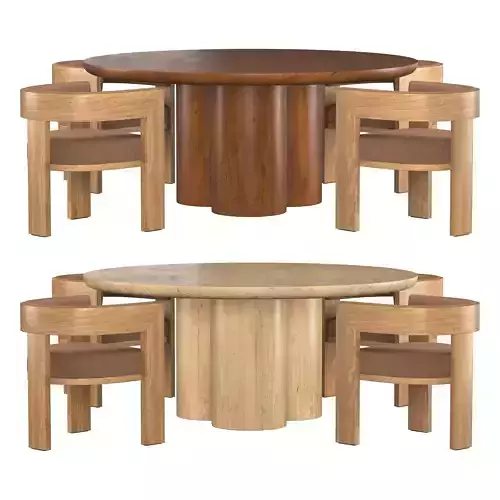 OSLO CYLINDER ROUND TABLE and ELGIN CHAIR