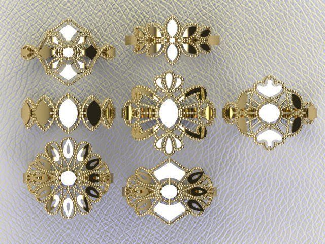 PLAIN RINGS 3D print model_2