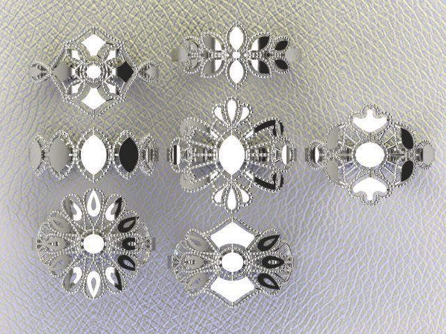 PLAIN RINGS 3D print model_3