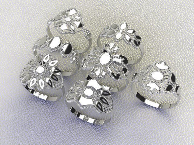 PLAIN RINGS 3D print model_1