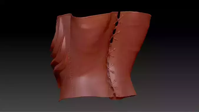 High-poly model Corset leather