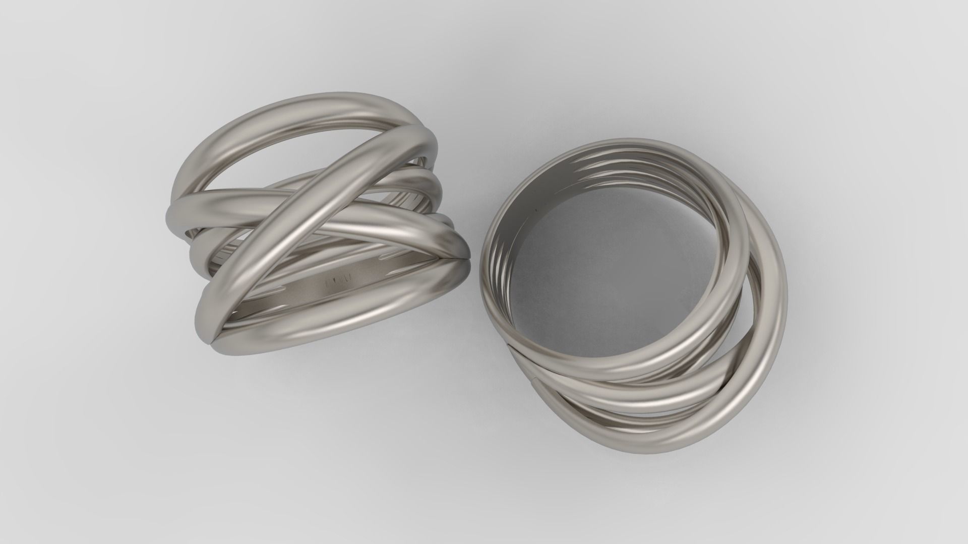 Ring and Earrings jewelry set 3d print model A40 3D print model_5