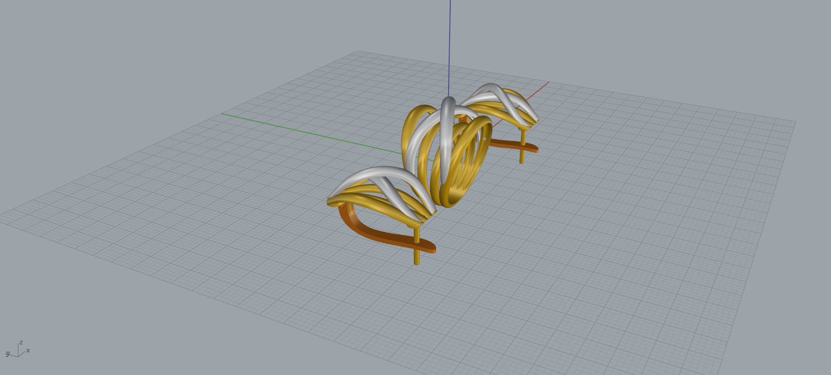 Ring and Earrings jewelry set 3d print model A40 3D print model_14