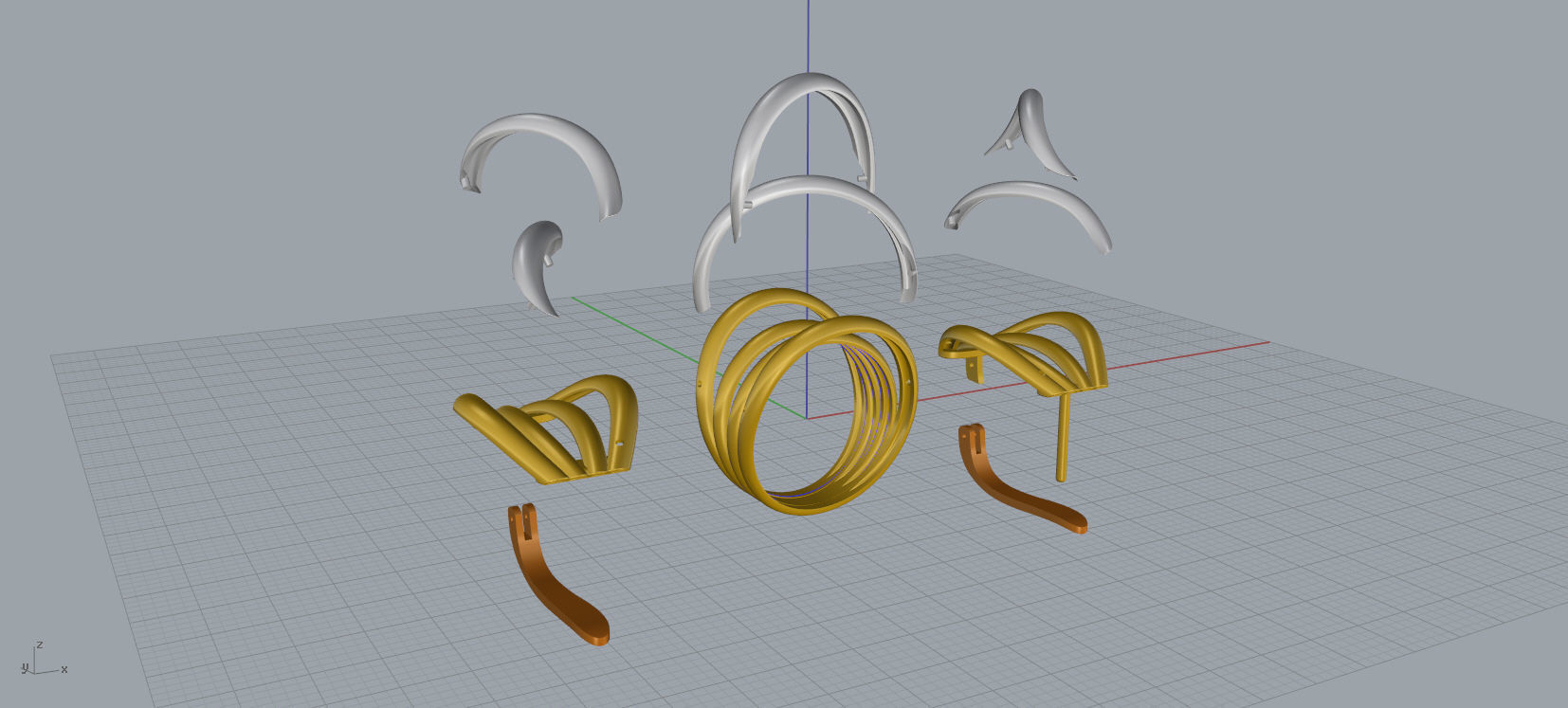 Ring and Earrings jewelry set 3d print model A40 3D print model_16