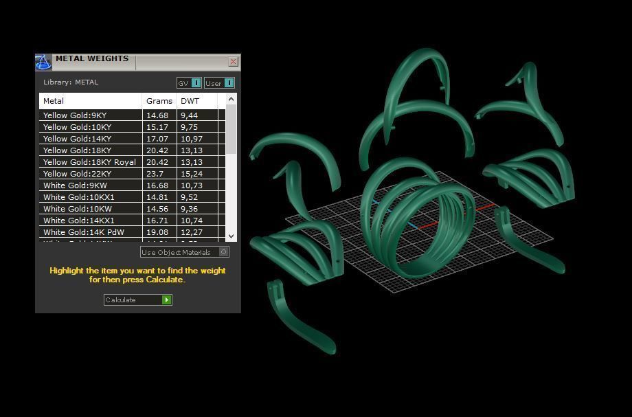 Ring and Earrings jewelry set 3d print model A40 3D print model_9