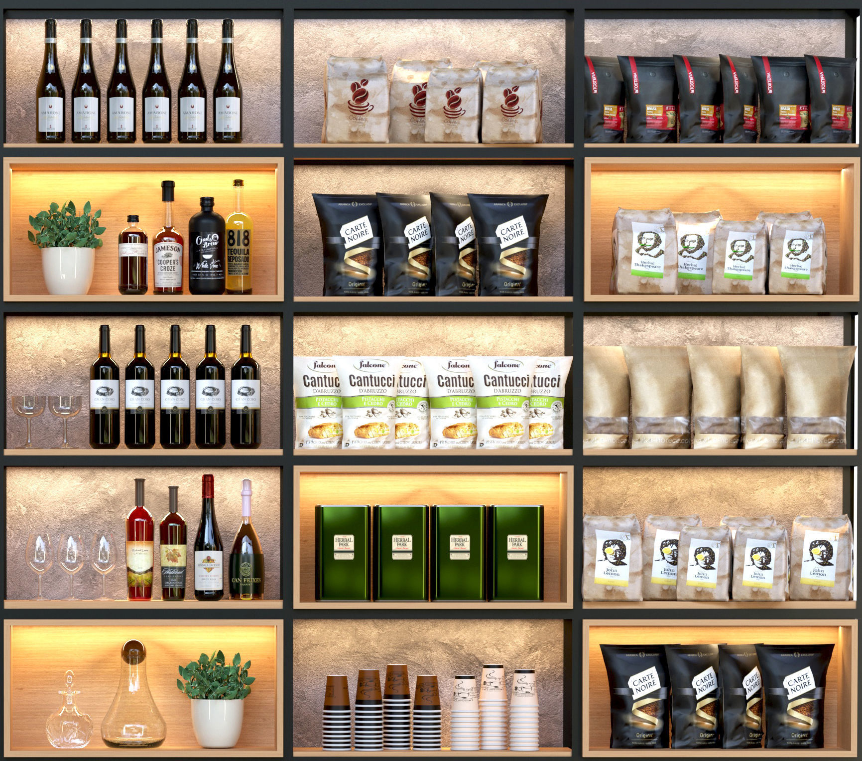 Coffee bar project 3D model_3