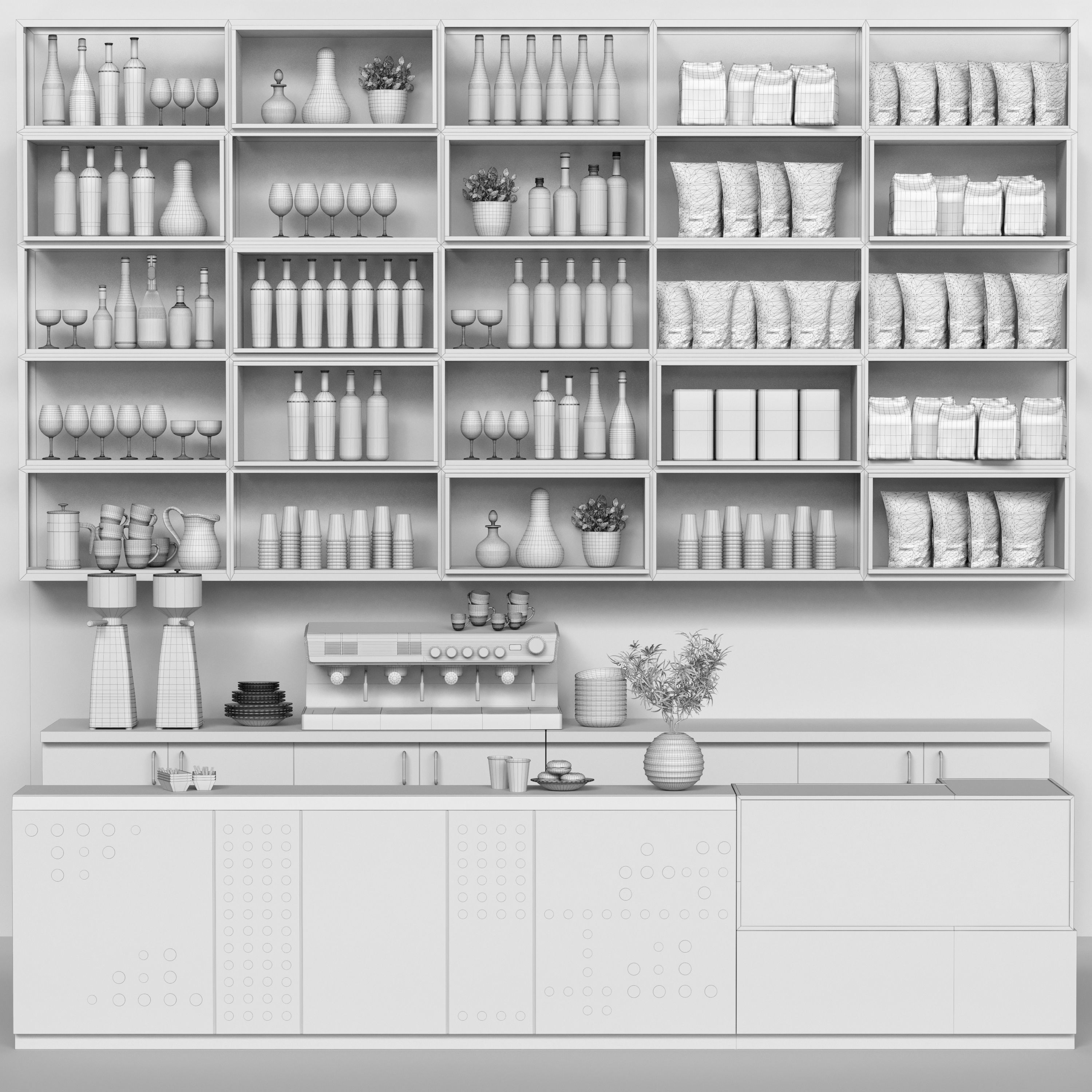 Coffee bar project 3D model_1