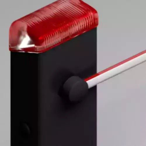 barrier light on post