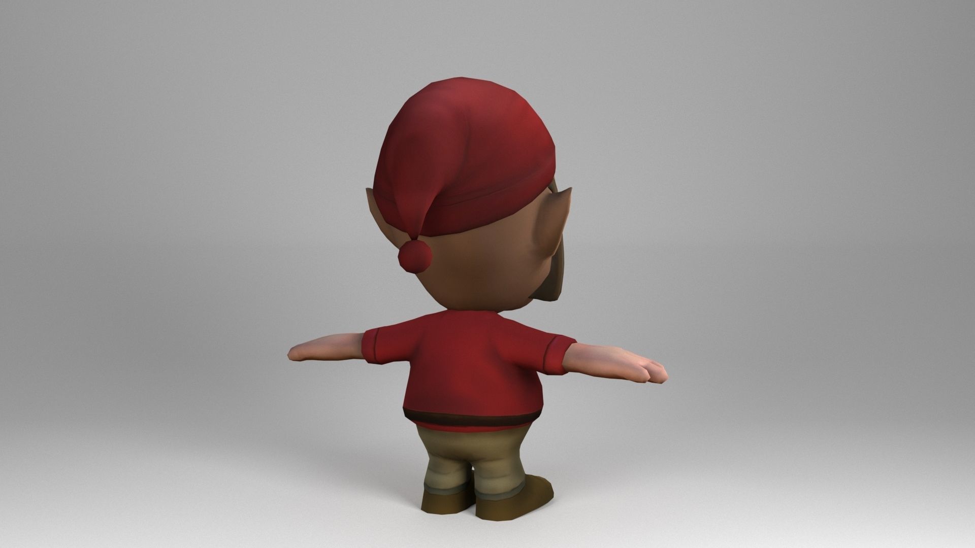 Mustachioed Dwarf Low-poly 3D model_7