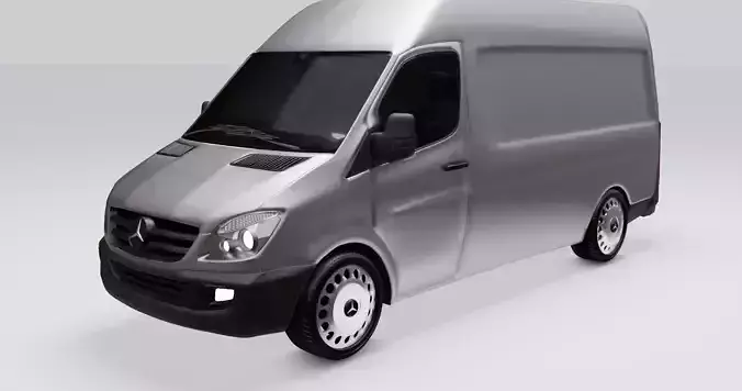 Mercedes Benz Sprinter Low-poly 3D model