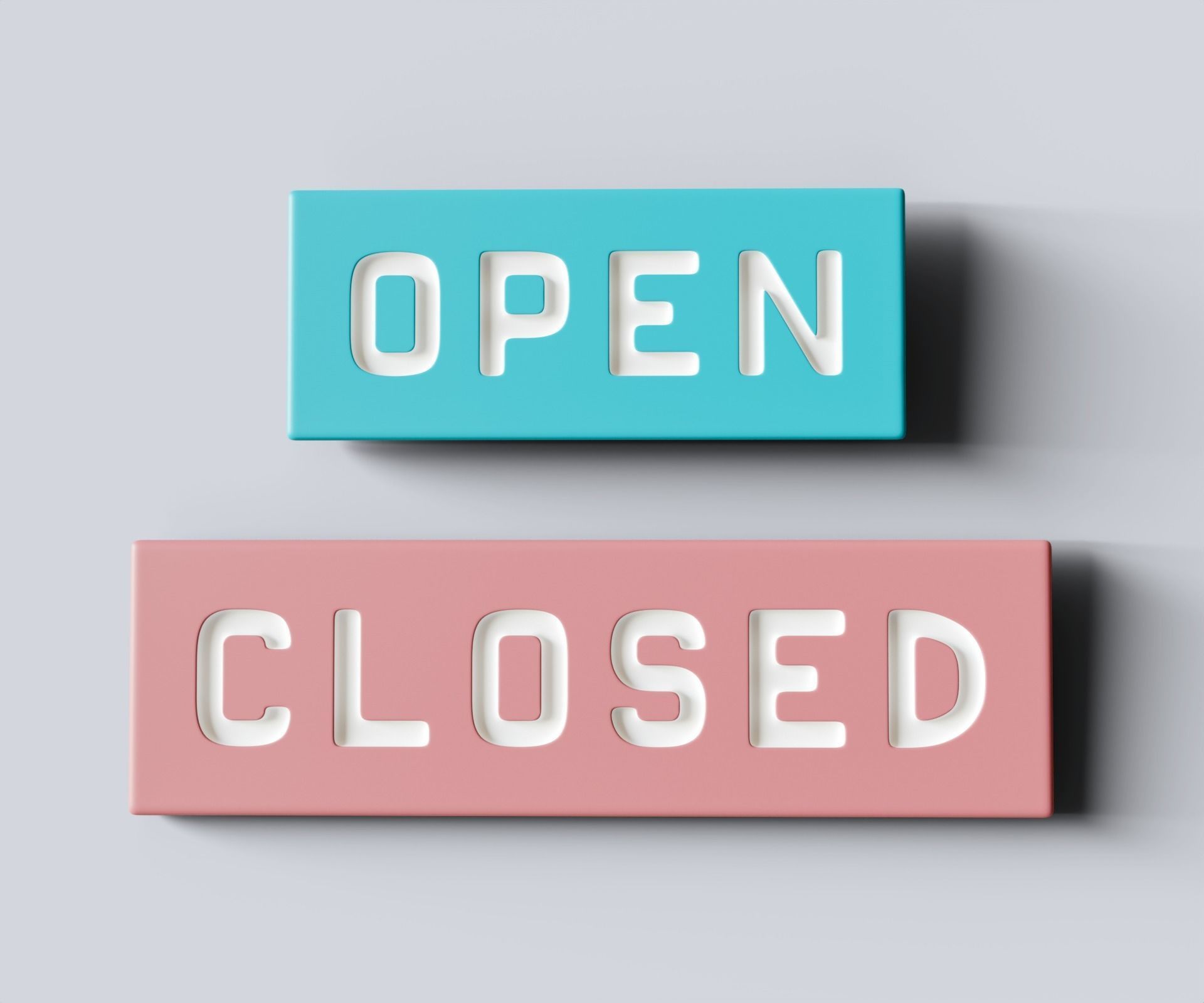 Signboard Open and Closed Low-poly 3D model_4