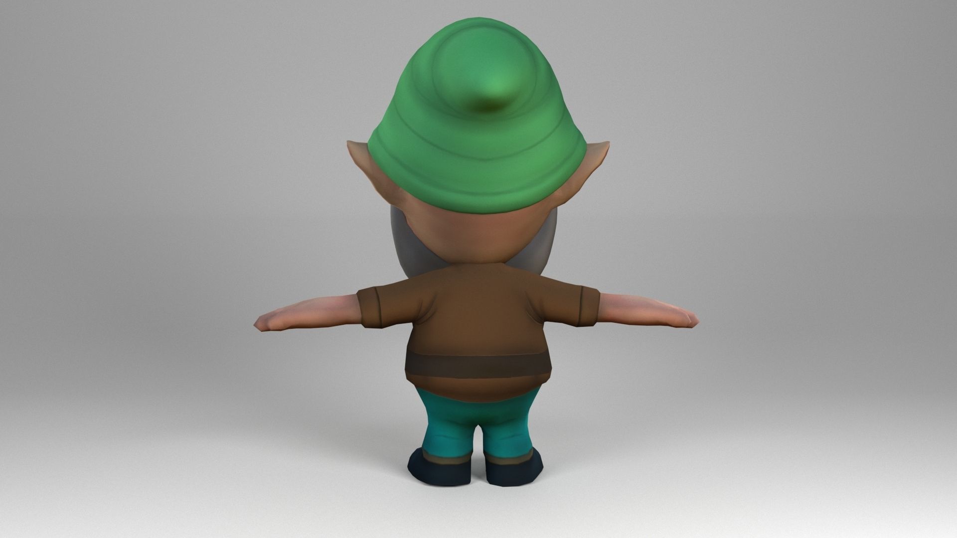 Bearded Dwarf model Low-poly 3D model_11