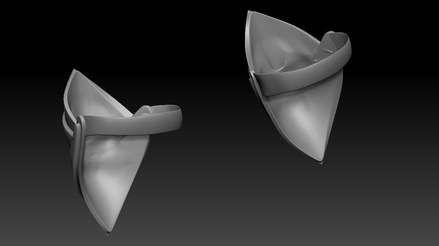 High-poly model knee armor 3D model_3