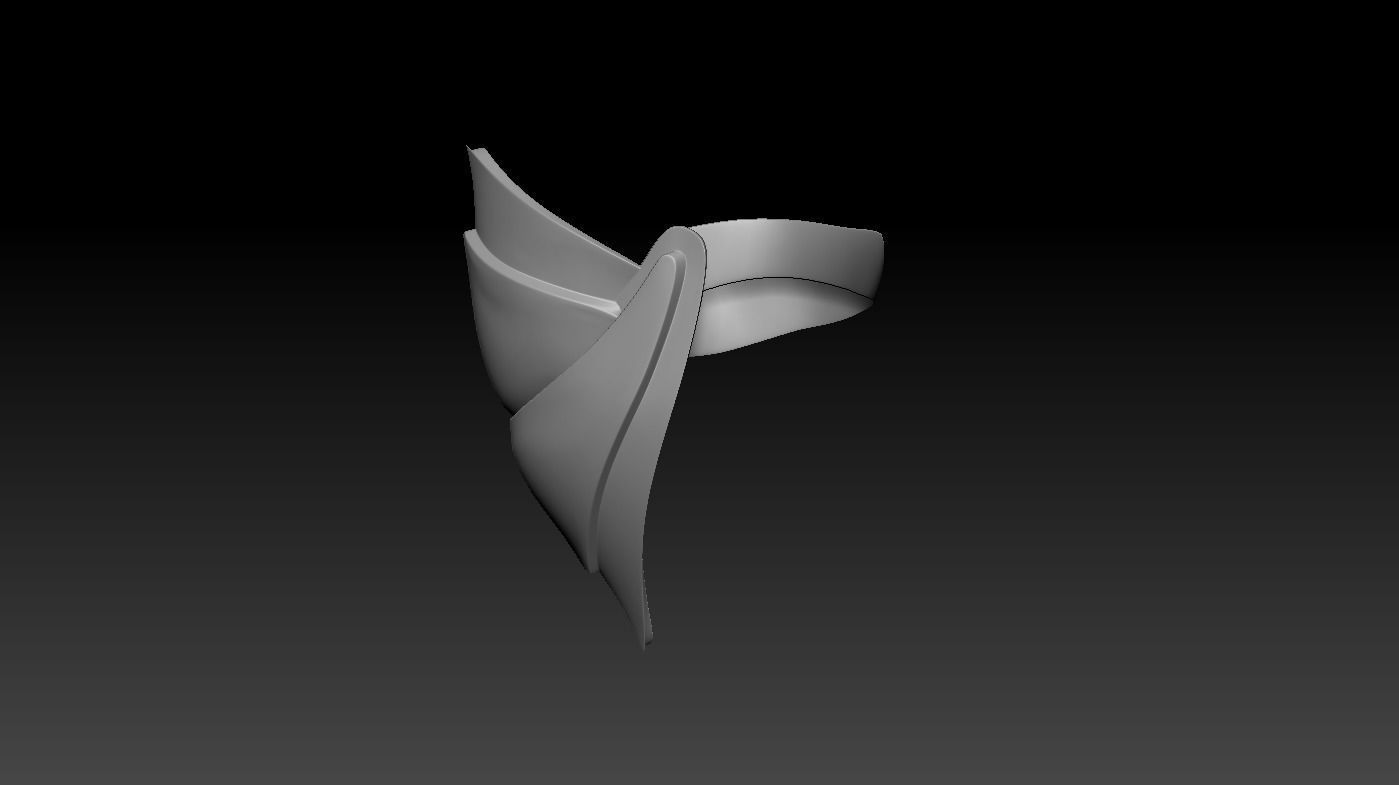 High-poly model knee armor 3D model_2