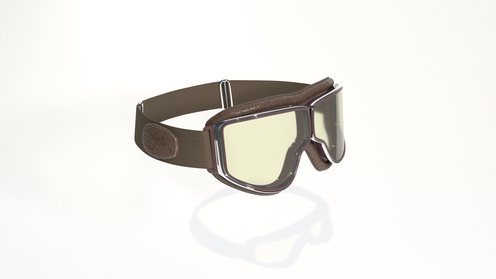 Pilot Goggles Low-poly 3D model_3