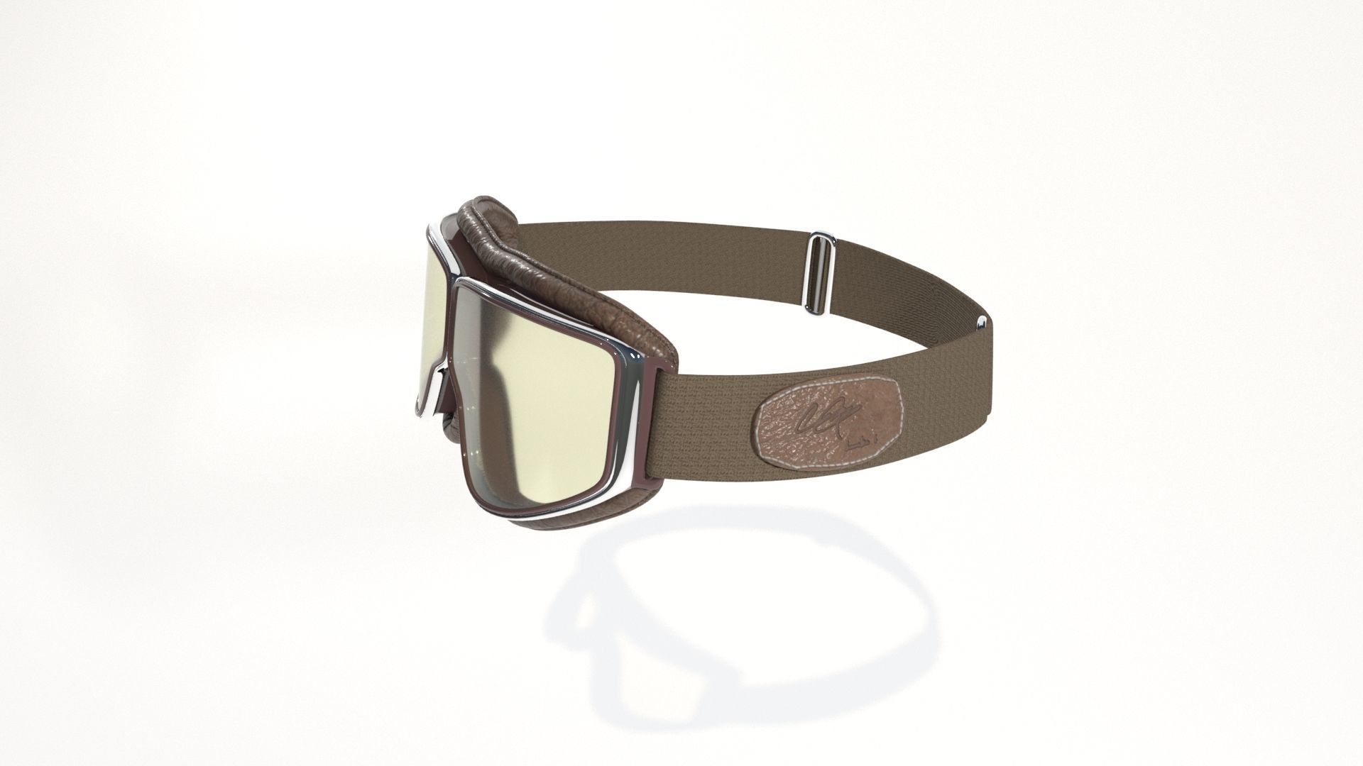 Pilot Goggles Low-poly 3D model_1