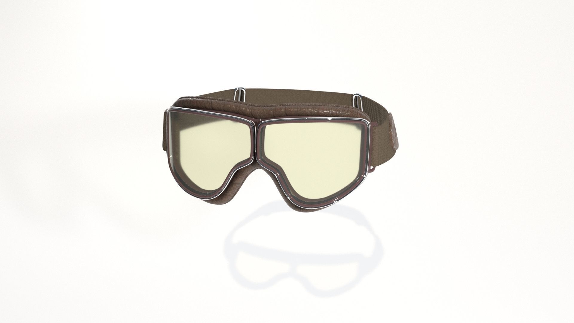 Pilot Goggles Low-poly 3D model_2
