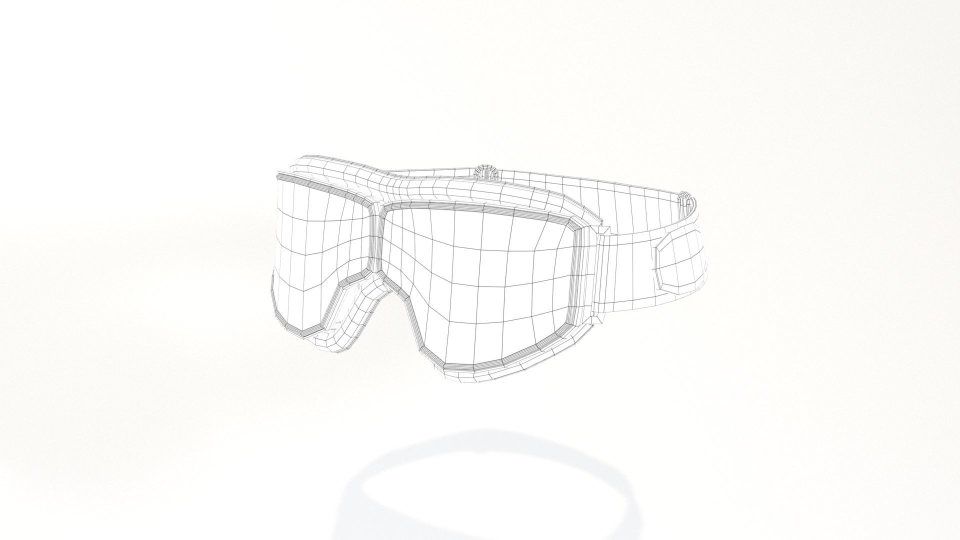 Pilot Goggles Low-poly 3D model_8