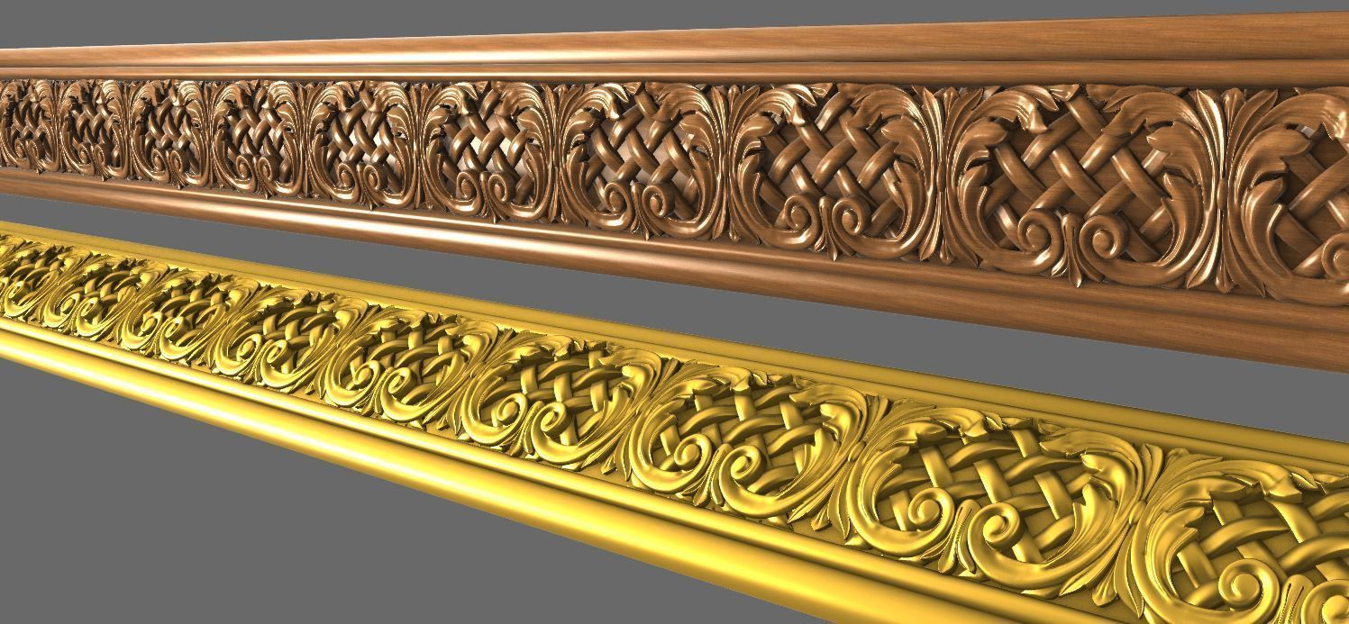 Moulding 3D ornamental model 3D print model_3