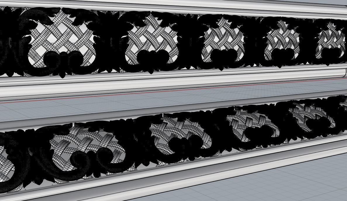 Moulding 3D ornamental model 3D print model_4