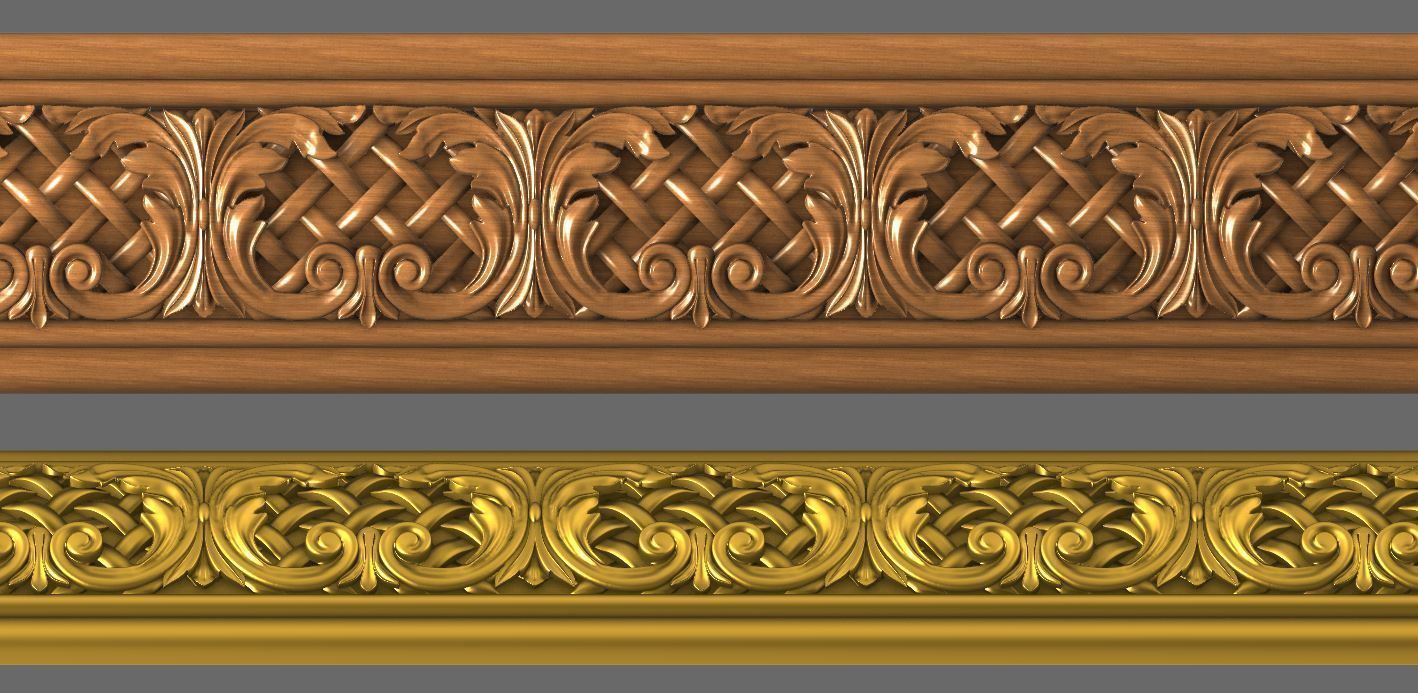 Moulding 3D ornamental model 3D print model_1