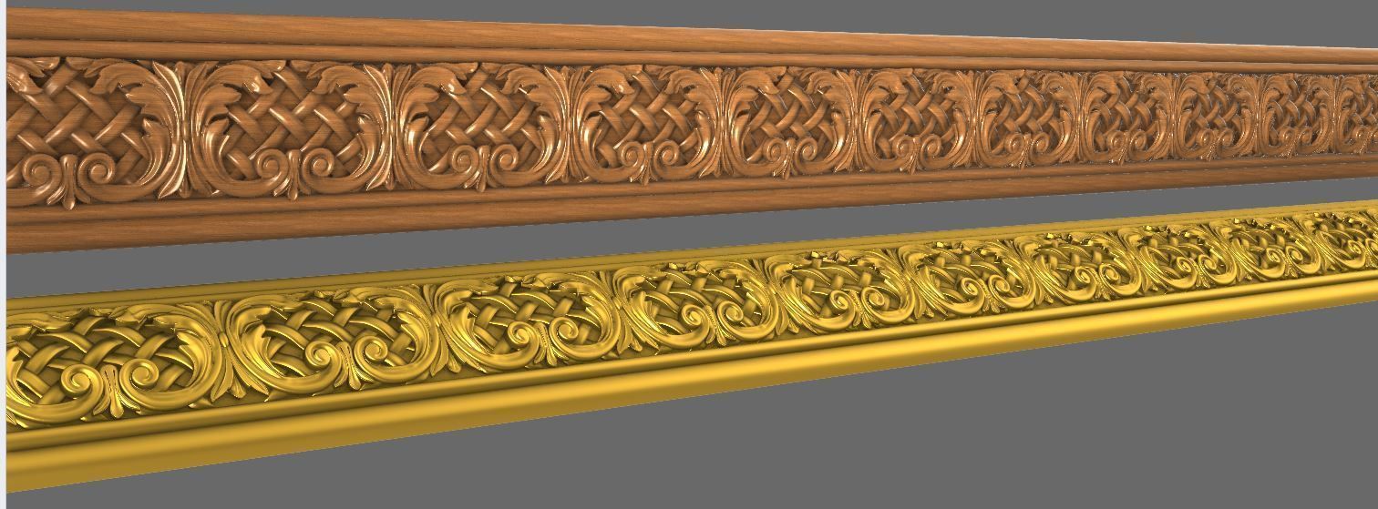 Moulding 3D ornamental model 3D print model_2