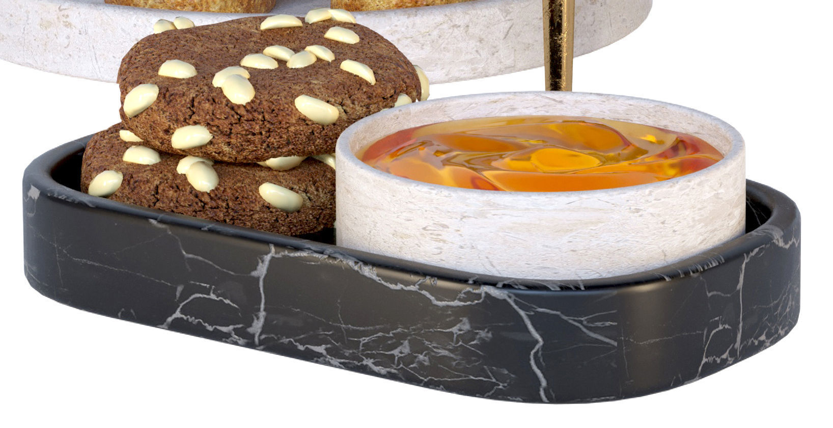 Tray with desserts 3 3D model_4