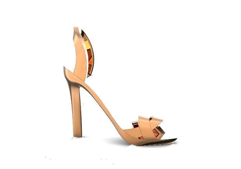 stylish pendant women sandal girl shoe  without stones 480 3D print model_14