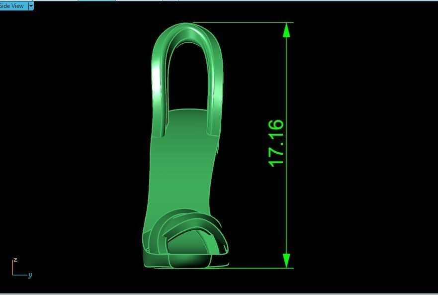 stylish pendant women sandal girl shoe  without stones 480 3D print model_8