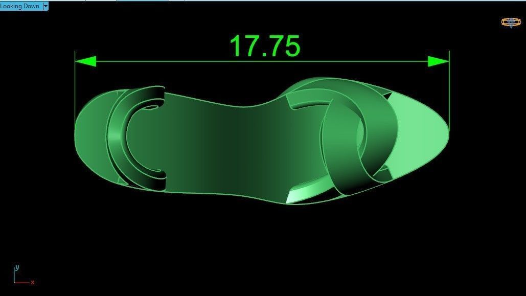 stylish pendant women sandal girl shoe  without stones 480 3D print model_7