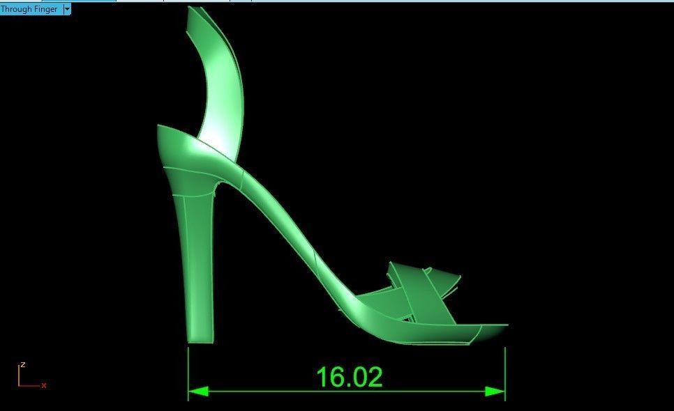 stylish pendant women sandal girl shoe  without stones 480 3D print model_9