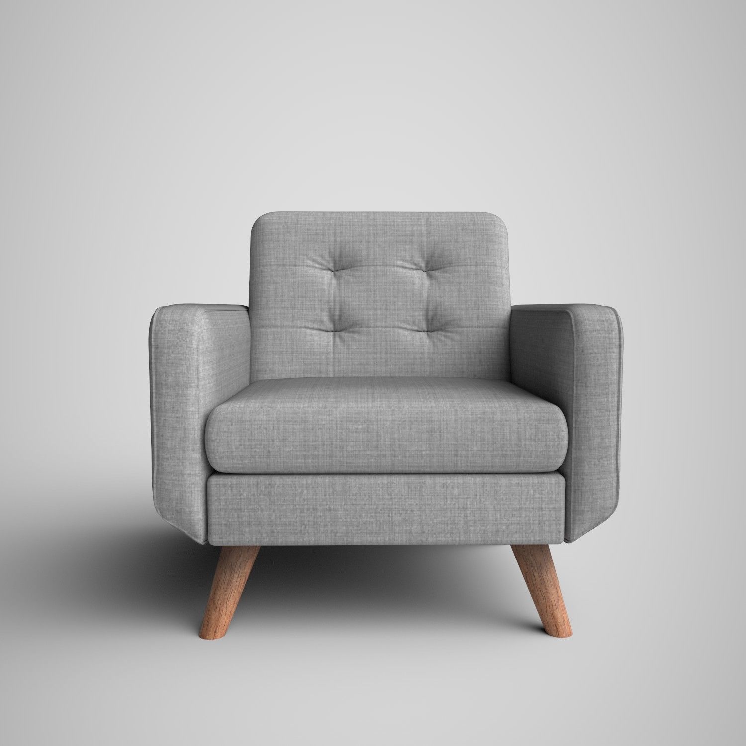 Armchair for interiors in modern design Low Poly 3D model_2