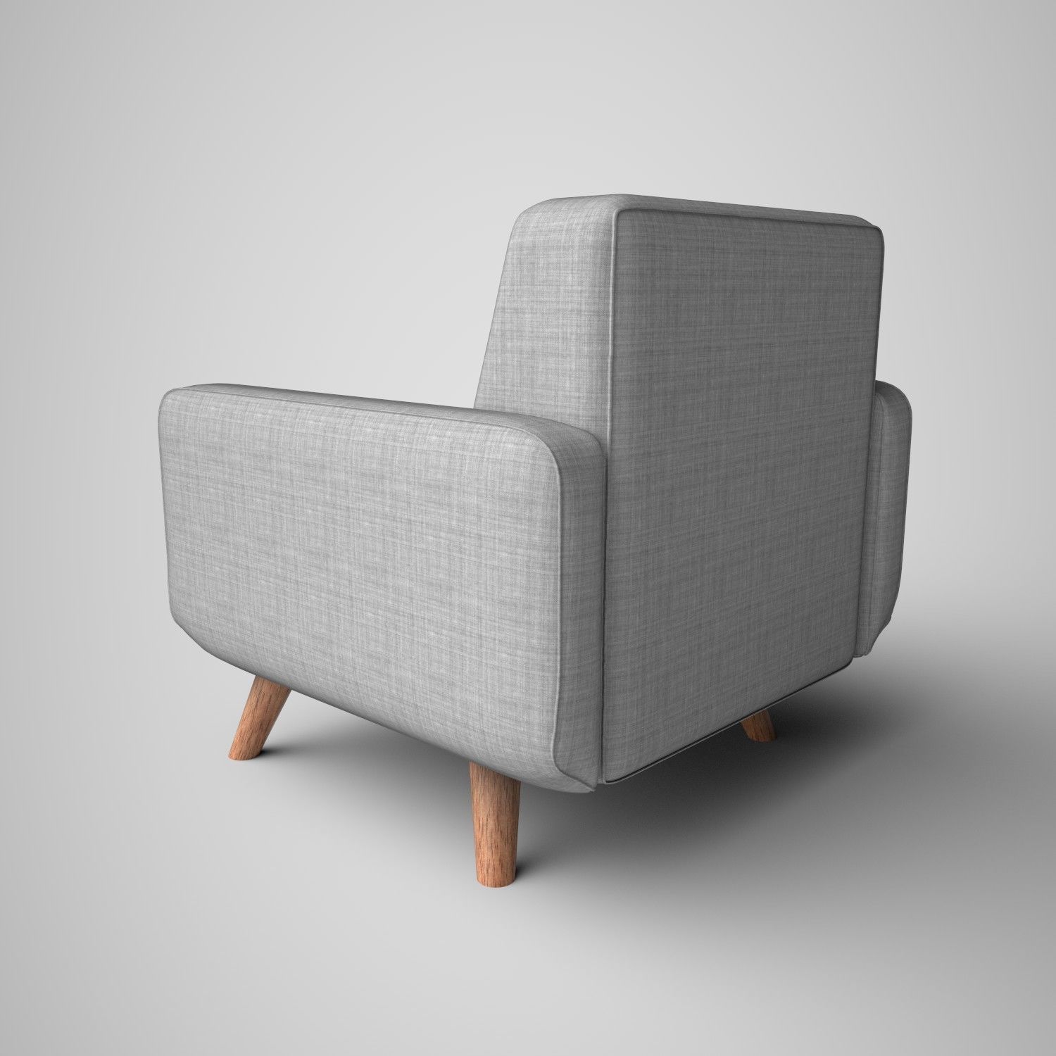 Armchair for interiors in modern design Low Poly 3D model_4