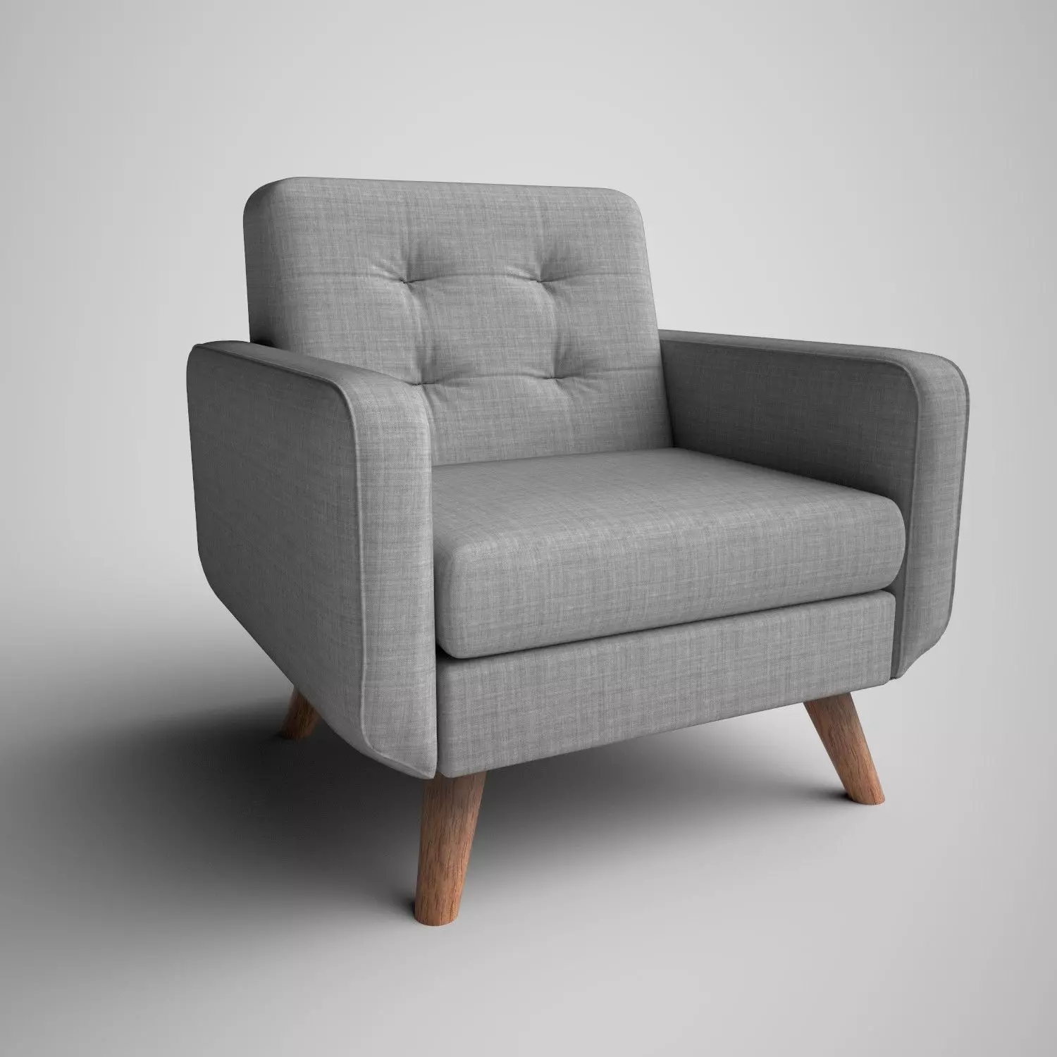 Armchair for interiors in modern design Low Poly 3D model_0