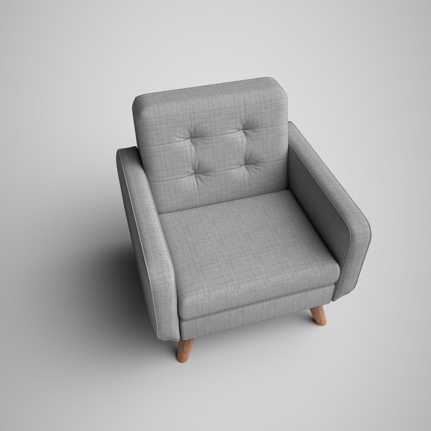 Armchair for interiors in modern design Low Poly 3D model_3