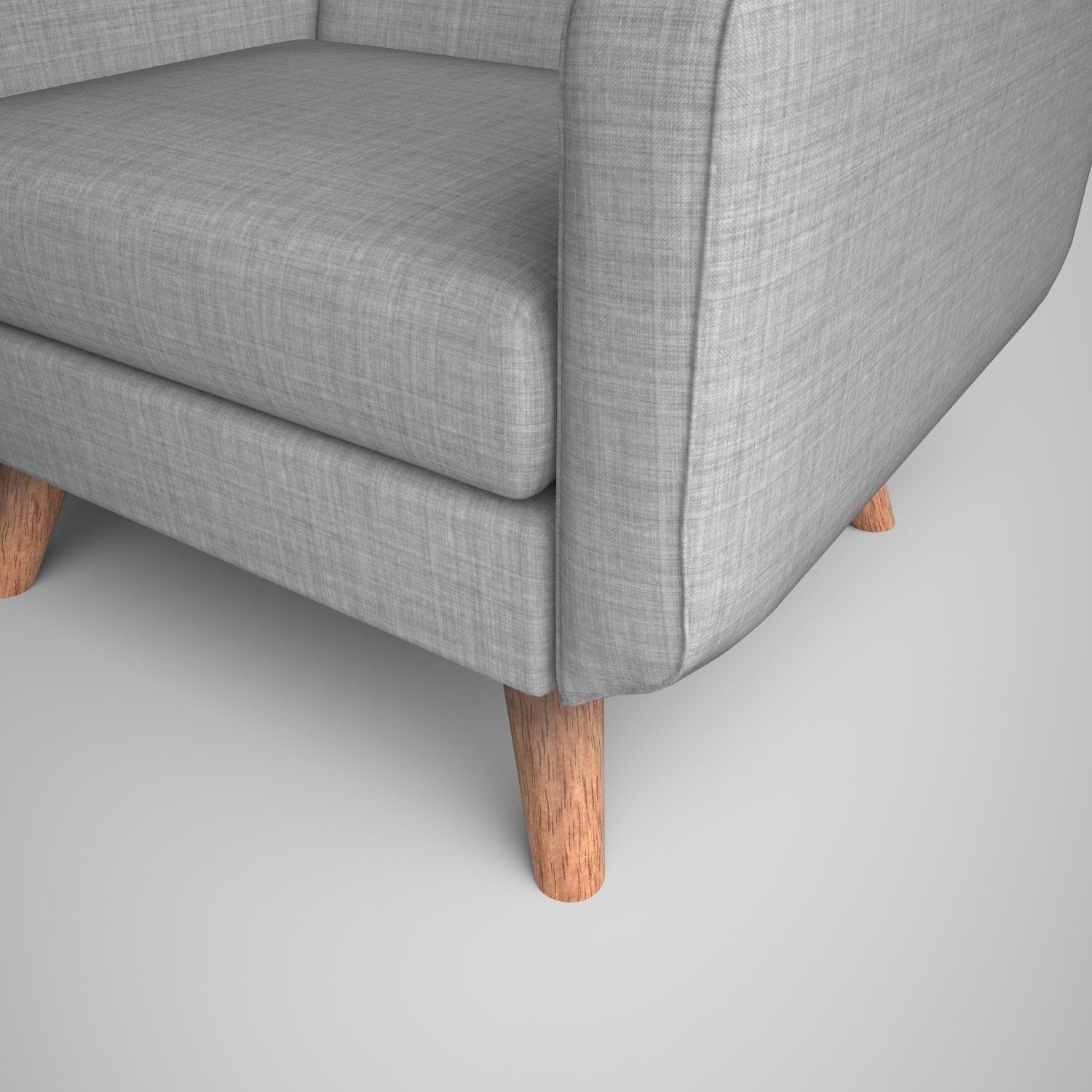 Armchair for interiors in modern design Low Poly 3D model_6