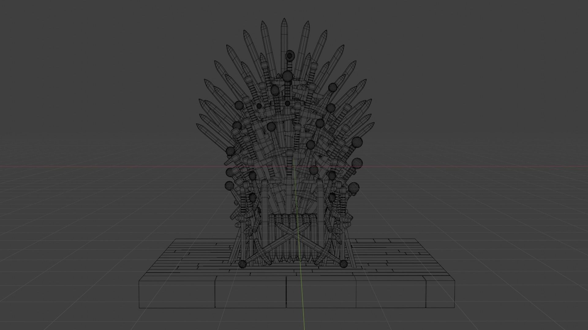 Iron Throne 3D model_6