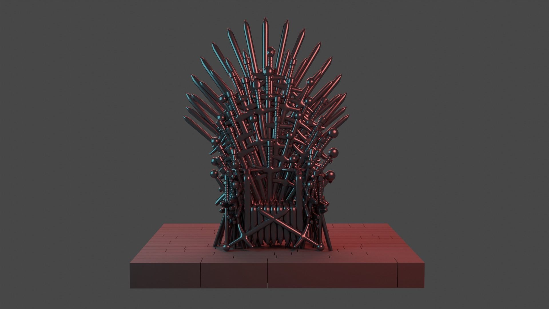 Iron Throne 3D model_4