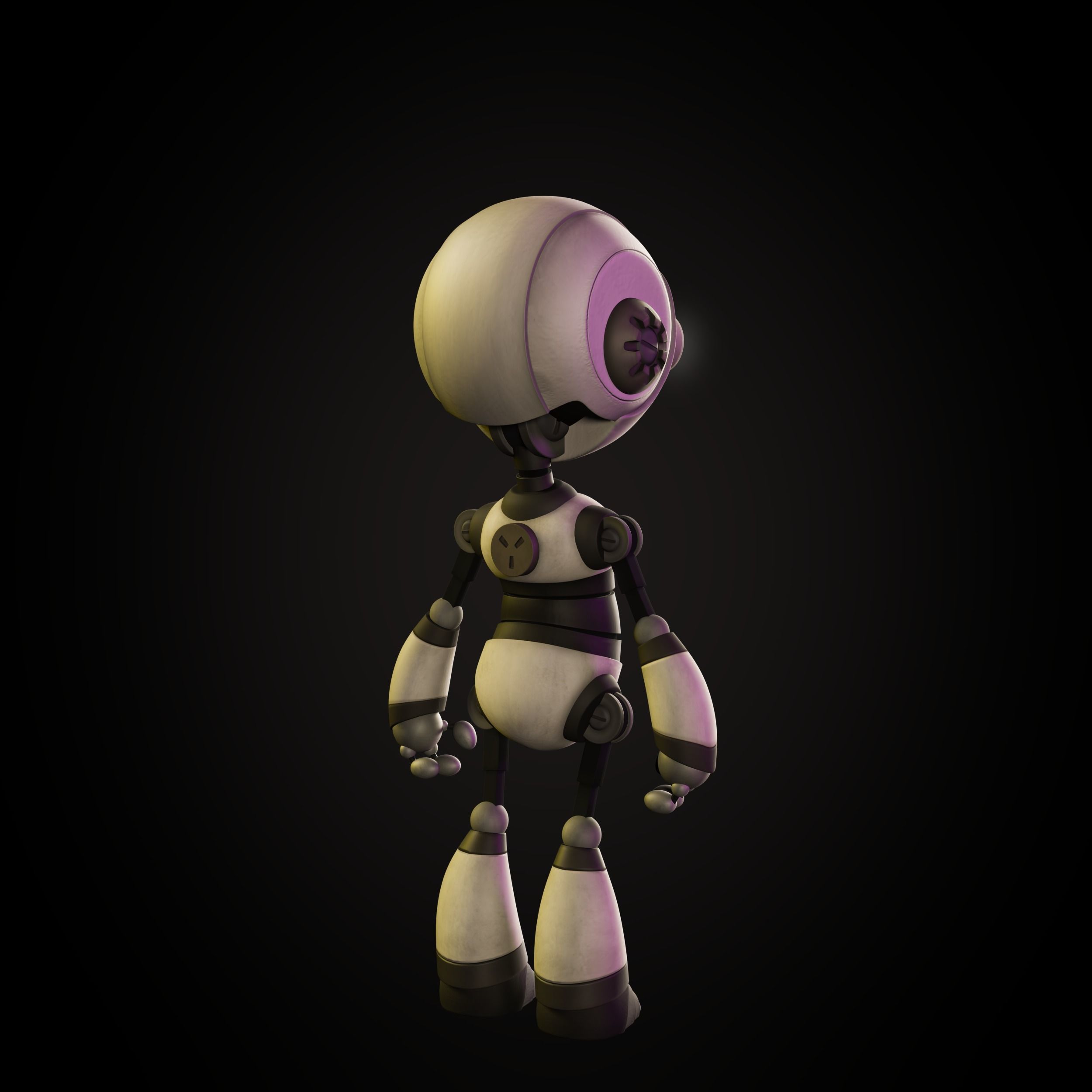 Robot 3d Low Poly 3D model_1