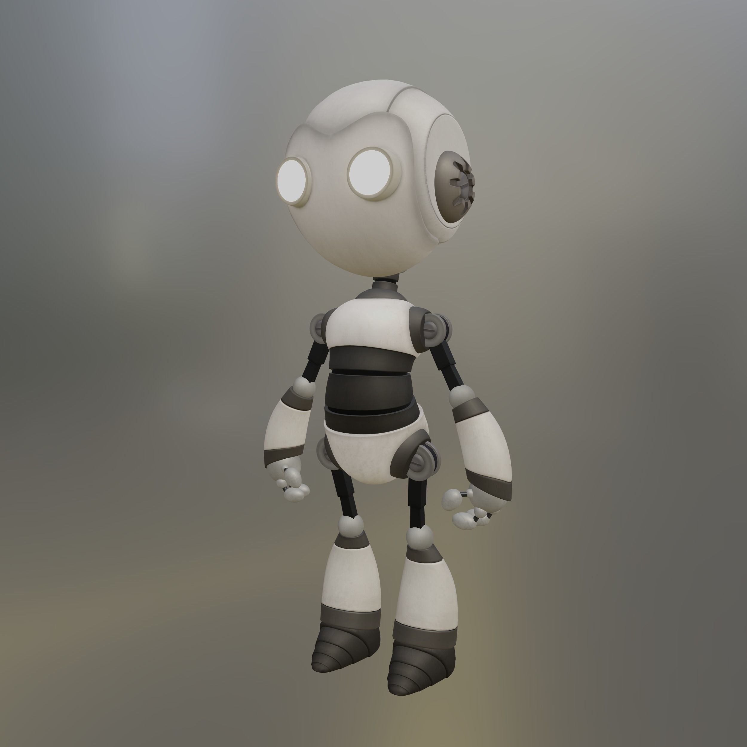 Robot 3d Low Poly 3D model_2