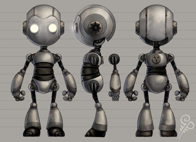 Robot 3d Low Poly 3D model_6
