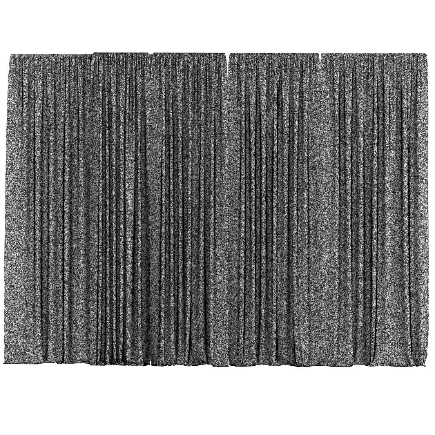 curtains Low-poly 3D model_1