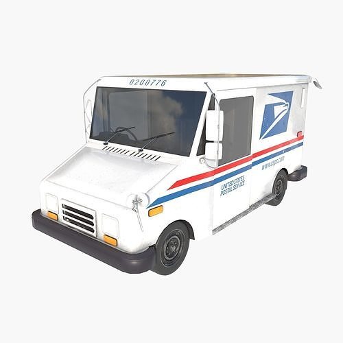 Grumman LLV USA post Low-poly 3D model 2