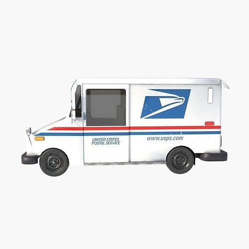 Grumman LLV USA post Low-poly 3D model 3